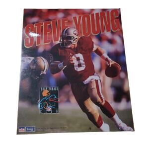 Starline Steve Young Poster Quarterback Club San Francisco 49ers Vtg 16 x 20 in